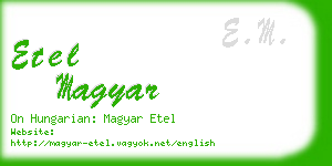 etel magyar business card